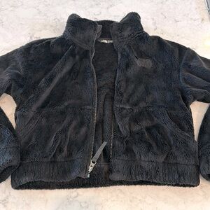 North face cropped fleece jacket